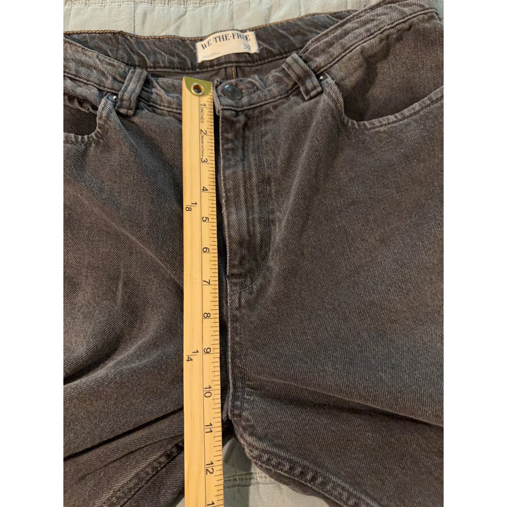 We The Free Tinsley Free People Baggy High Rise Straight Leg Jeans Black 30 - Picture 6 of 8